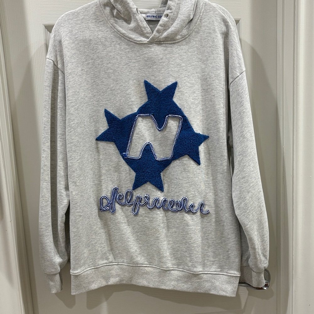 Aelfric Eden Stellaris Blue Star Design Hoodie Sweatshirt Medium
